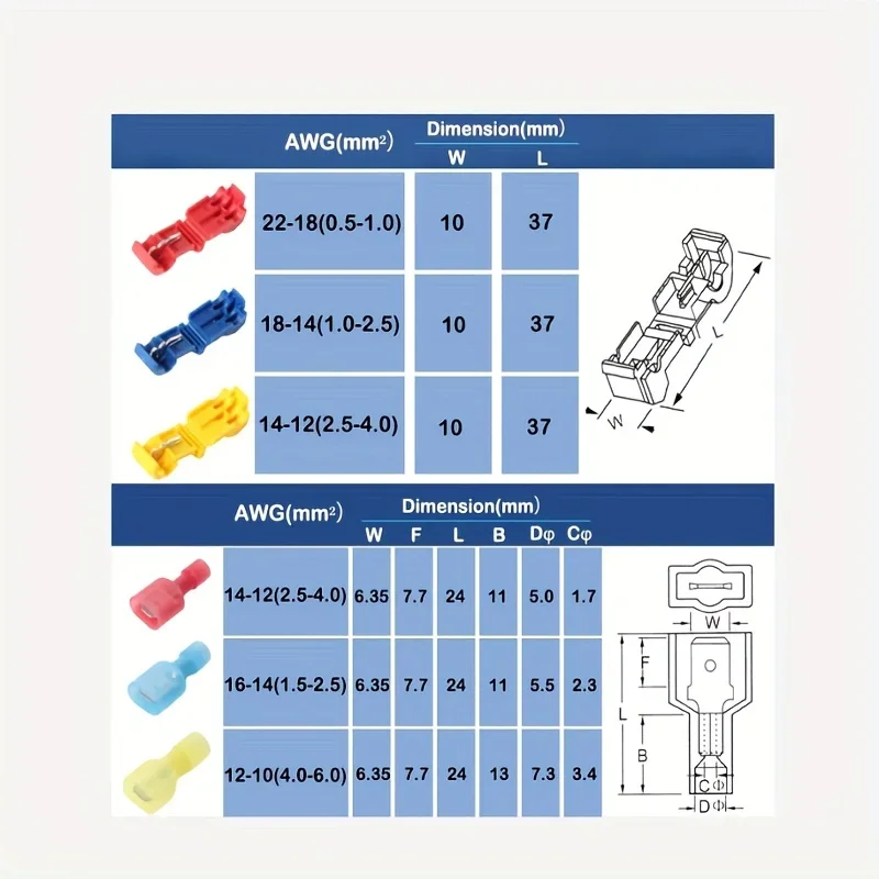 Quick Elect Connectorative Cable Connectors Snap Splice Lock Wire Terminal Crimp Wire Connector Electric