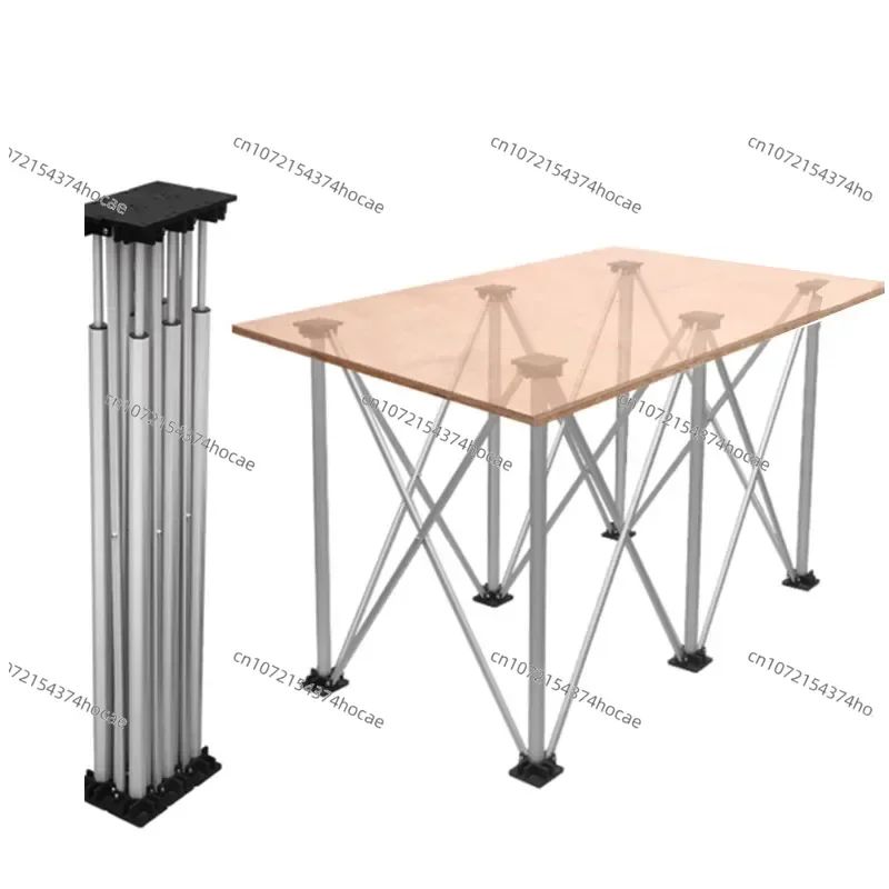 Adjustable 73-82cm Foldable Spider Leg  Stainless Steel Portable Work Desk Rack Sawhorse Support Quick Telescopic Workbench