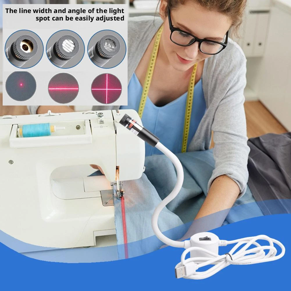 

Магнитный позиционирующий светильник для квилтинга, швейная машина с питанием от USB, светильник для квилтинга, точка/линия/крест, проекция, доступ к швейной машине
