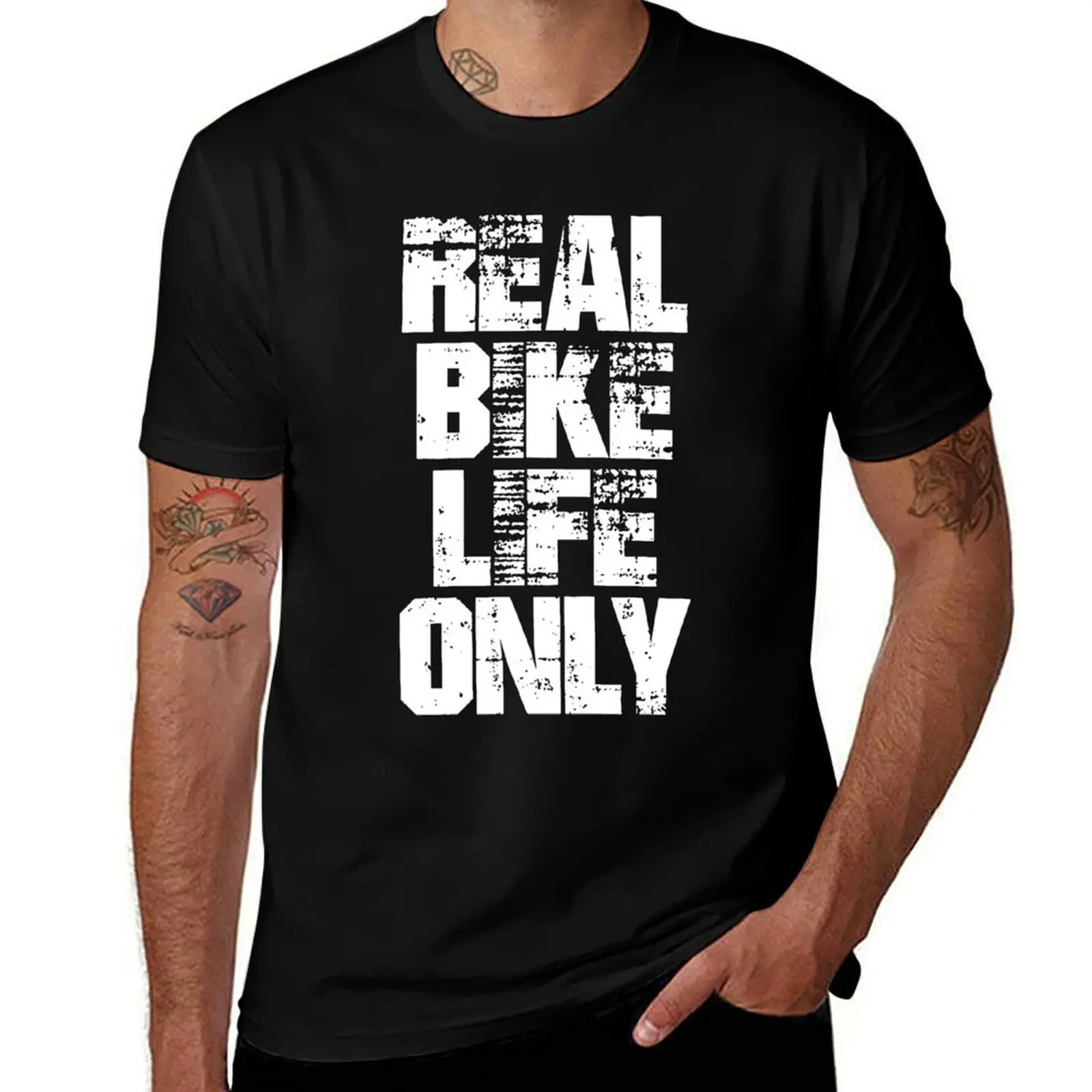 real bike life only T-Shirt Basic Breathable Solid Color T-Shirt