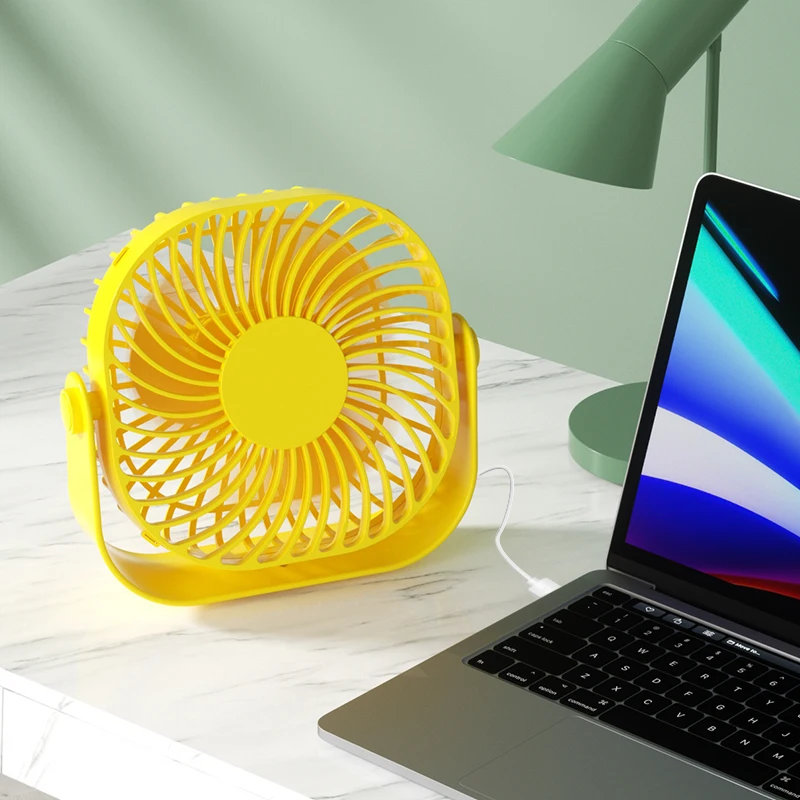 مروحة USB لسطح المكتب مروحة صغيرة معلقة على الحائط مروحة محمولة بزاوية 360 درجة تدور مجانية صامتة التوصيل المباشر مروحة كهربائية للتخييم في الهواء الطلق