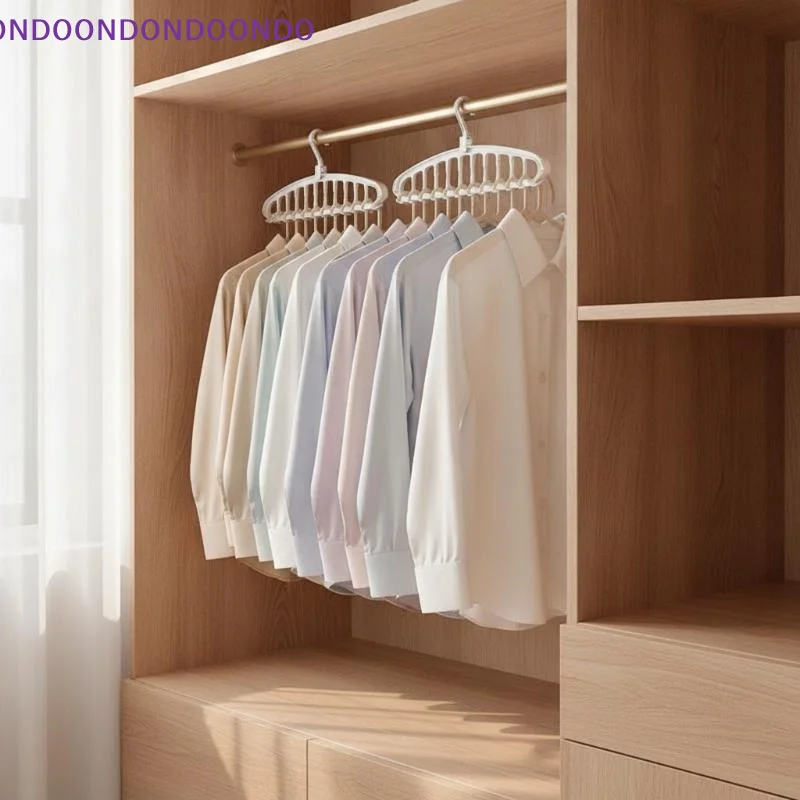 11 Holes Multi Layer Space Saving Hangers Non Slip Plastic Wardrobe Organizer for Student Dorm Shirts Pants Scarf Storage