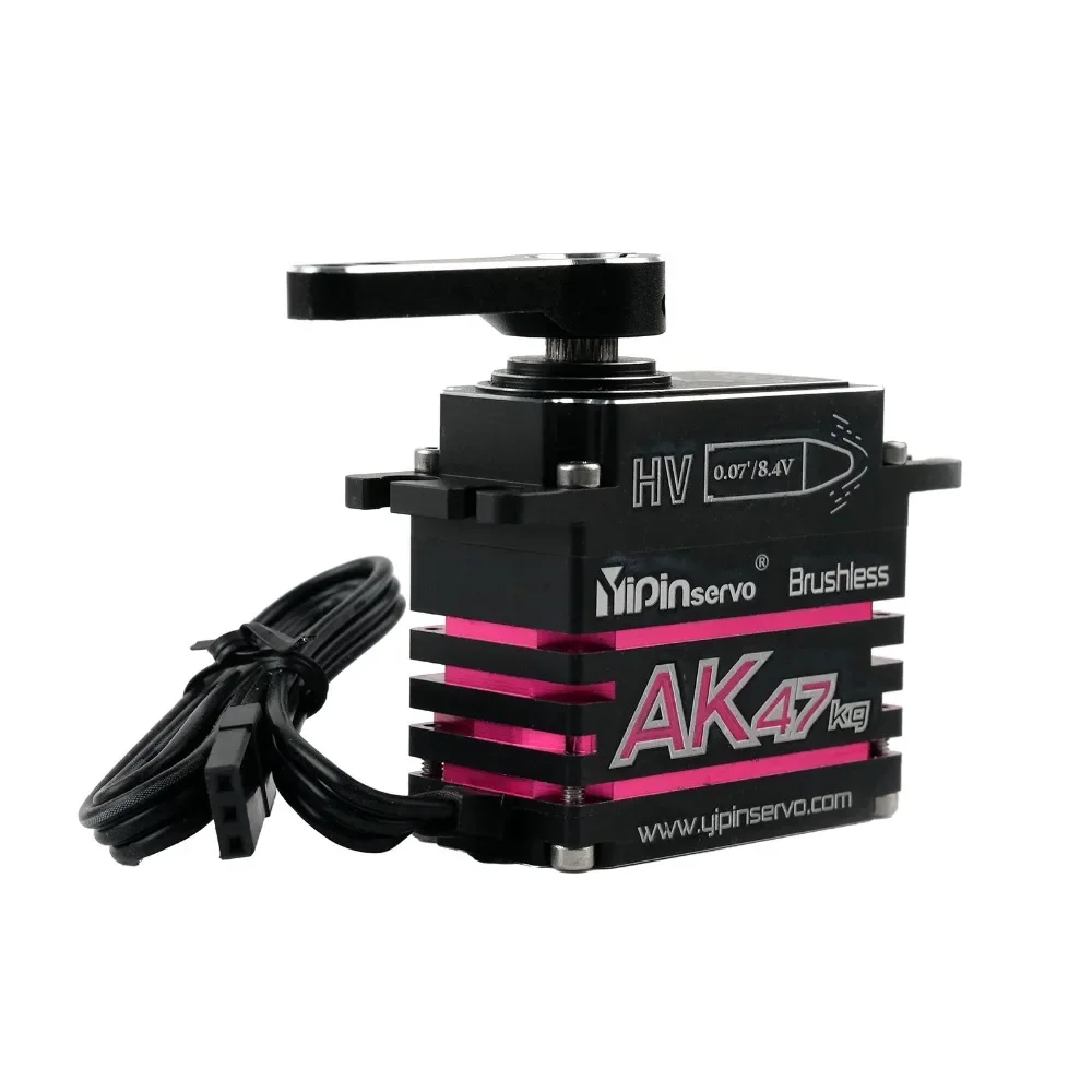 YIPINServo AK47 47KG HV Brushless Digital Servo Waterproof All-metal High Torque for 1/10 1/8 Model Car 270° Angle Controllable