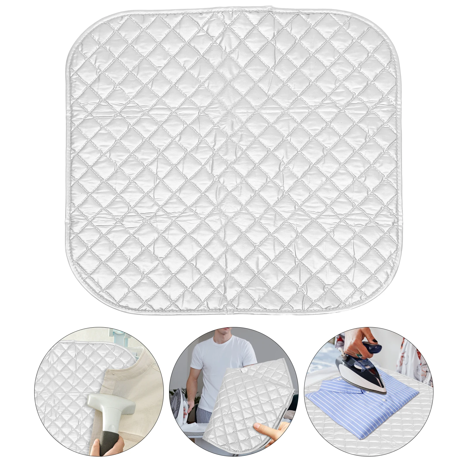 

2pcs Pad Heat-Resistant Foldable Portable Cotton Tabletop Protective Mat Household Mat For Clothes Board Cover Pressing Pad