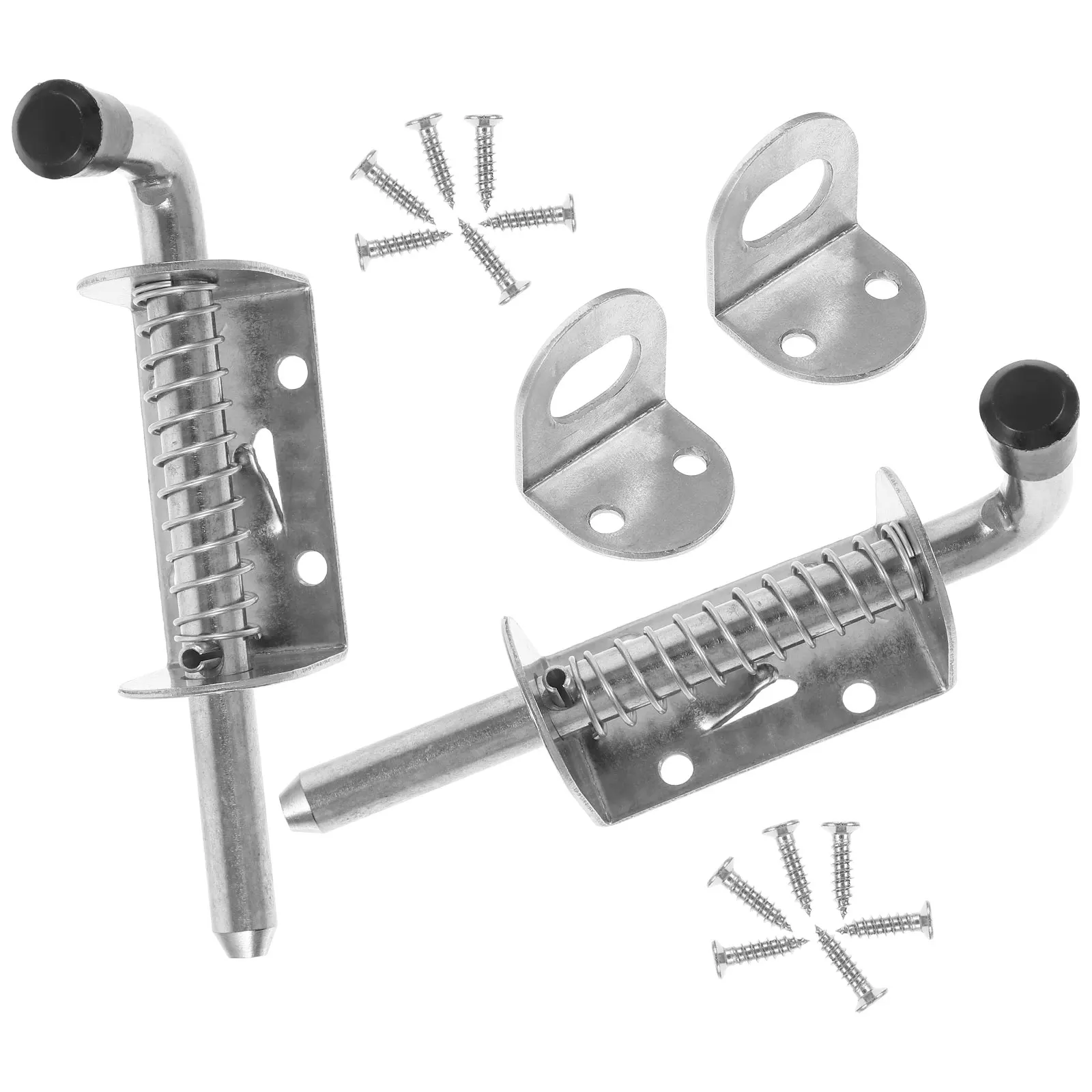 

Door Window Latch Heavy Duty Stainless Steel Barrel Bolt Lock Spring Loaded Pin Reinforced Thickness Durability Security