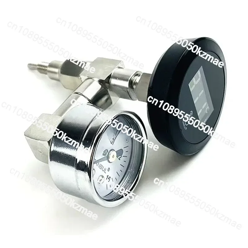 E61 Coffee Machine Modified Parts, Brew Head Pressure Gauge & Thermometer, Dual Temp Pressure Monitoring