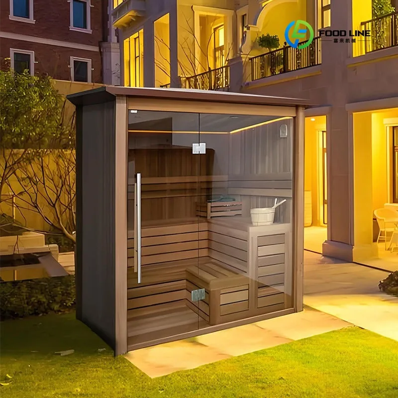 Wholesale Modern Design Single Wooden Wet Steam Room Comfortable Commercial Prefabricated Outdoor Personal Sauna Electric