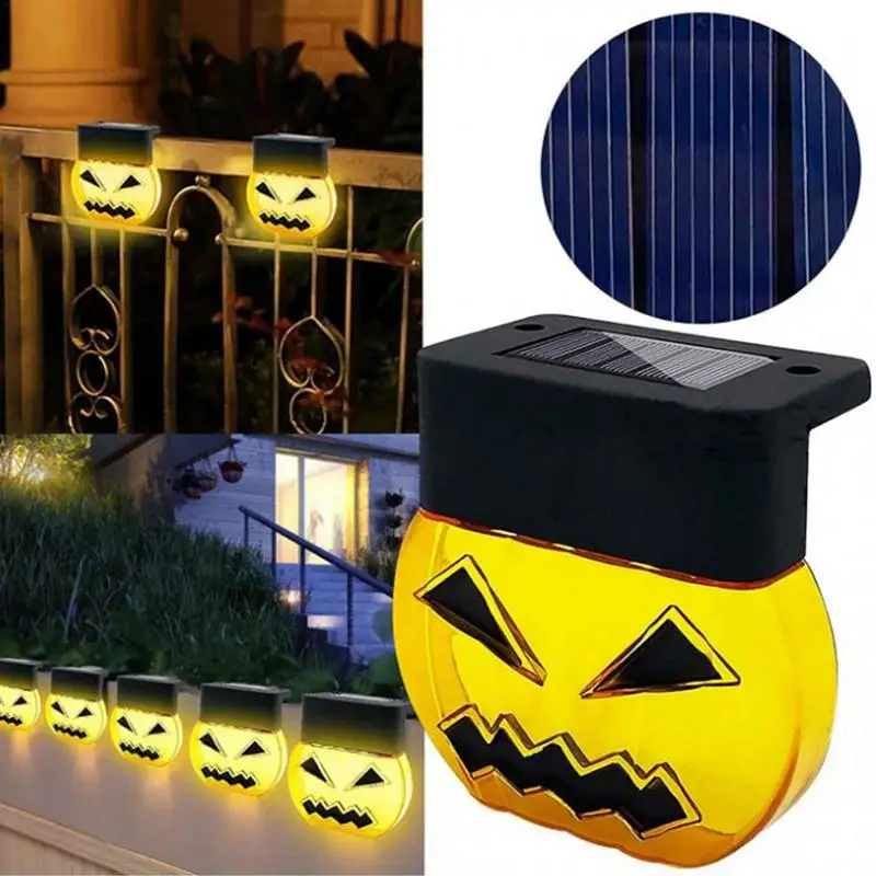 Halloweenowe światła Led na zewnątrz Jack-O-Lantern światła Led zasilane energią słoneczną wodoodporne oświetlenie Led stoczni sztuka dekoracje na Halloween dla