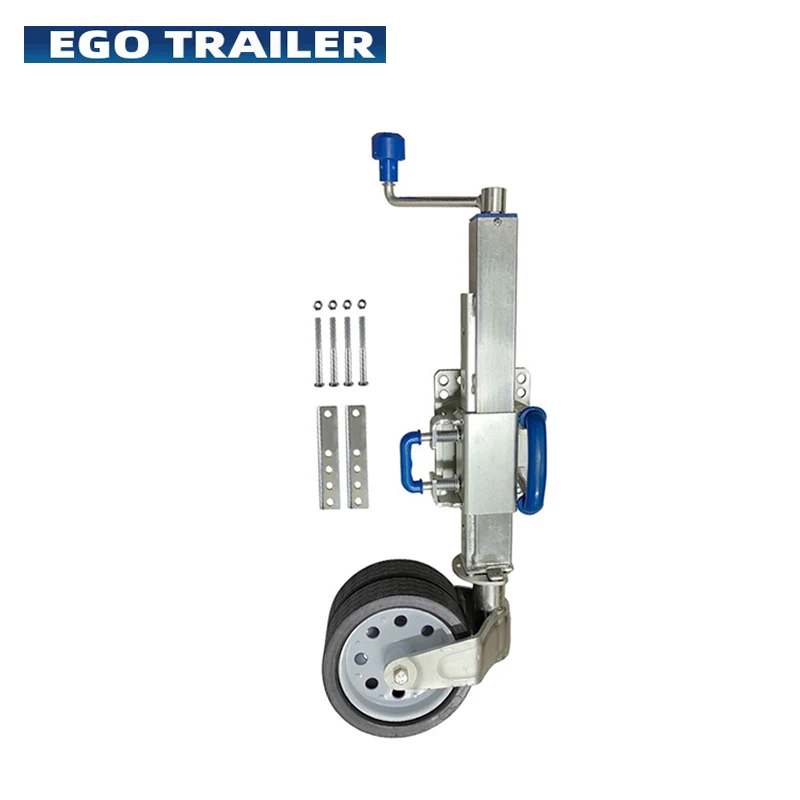 

Double 8 Inch Jockey Wheel Swing Up Solid Rubber Wheel Capacity 1500 Lbs Caravan RV Boat Trailer Jack Parts Accessories