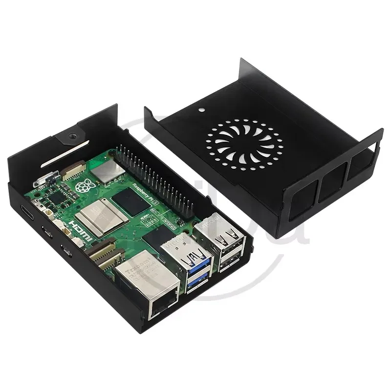 Metal Heat Dissipation Shell For 5th Gen Single Board Computer, Aluminum Protective Case Compatible With Official Cooler