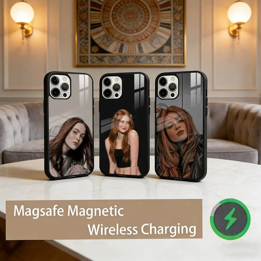 

USA A-Actress Sadie S-Sink Phone Case For iPhone17,16,15,14,13,12,11 Plus,Pro Max Magnetic For Magsafe Wireless Charging