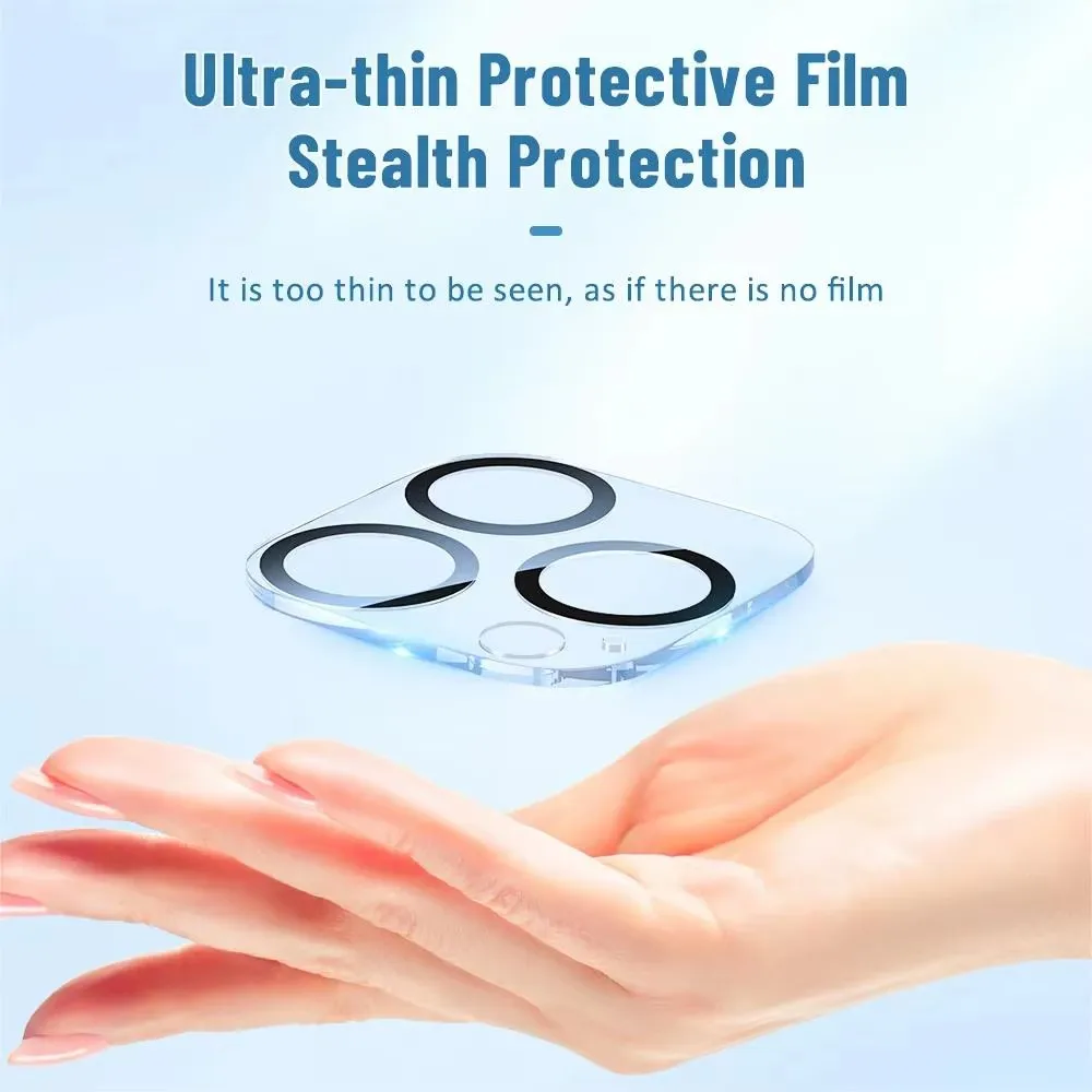 ฟิล์มกันรอยเลนส์กล้องหลังแบบเต็มจอ สำหรับ iPhone 15 14 13 12 11 Pro Max ป้องกันรอยขีดข่วน
