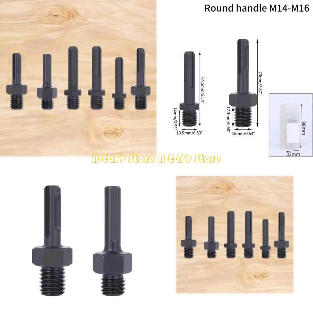 

Y1AD круглая ручка/адаптер M14, адаптер для электрического ключа, удлинитель треугольной ручки, нержавеющая сталь, подходит