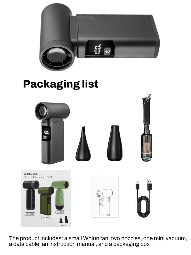 

Турбореактивный вентилятор 900000 об/мин, мощный воздуходувка, бесщеточный двигатель, перезаряжаемый портативный ручной вентилятор, инструменты для ПК, жестокий вентилятор