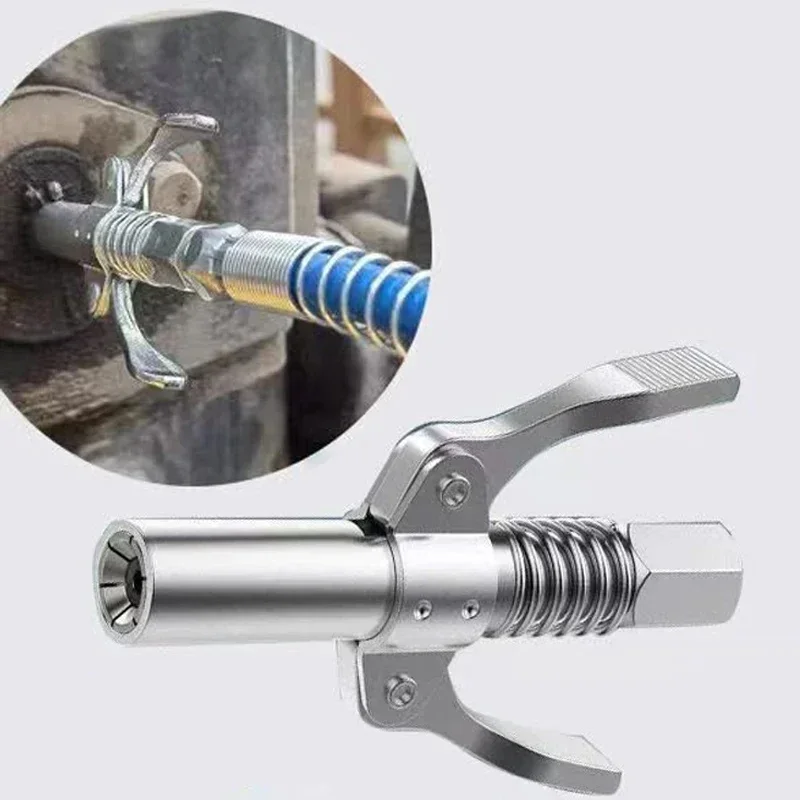 Car Syringe Lubricant Tip Oil Syringe 10000 PSI for Grease Gun Double Handle Stainless Steel Car Syringe Repair Accessories ﻿