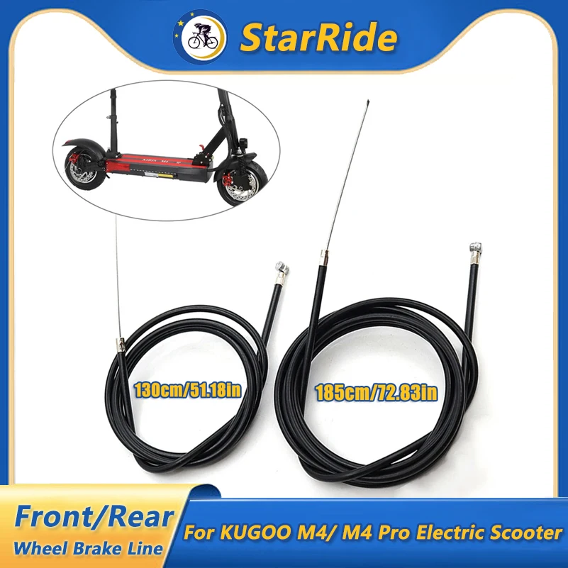 

Front Rear Wheel Brake Line Wire for KUGOO M4/ M4 Pro Scooter 185cm/ 130cm Length Universal Cable Wire Part Accessories