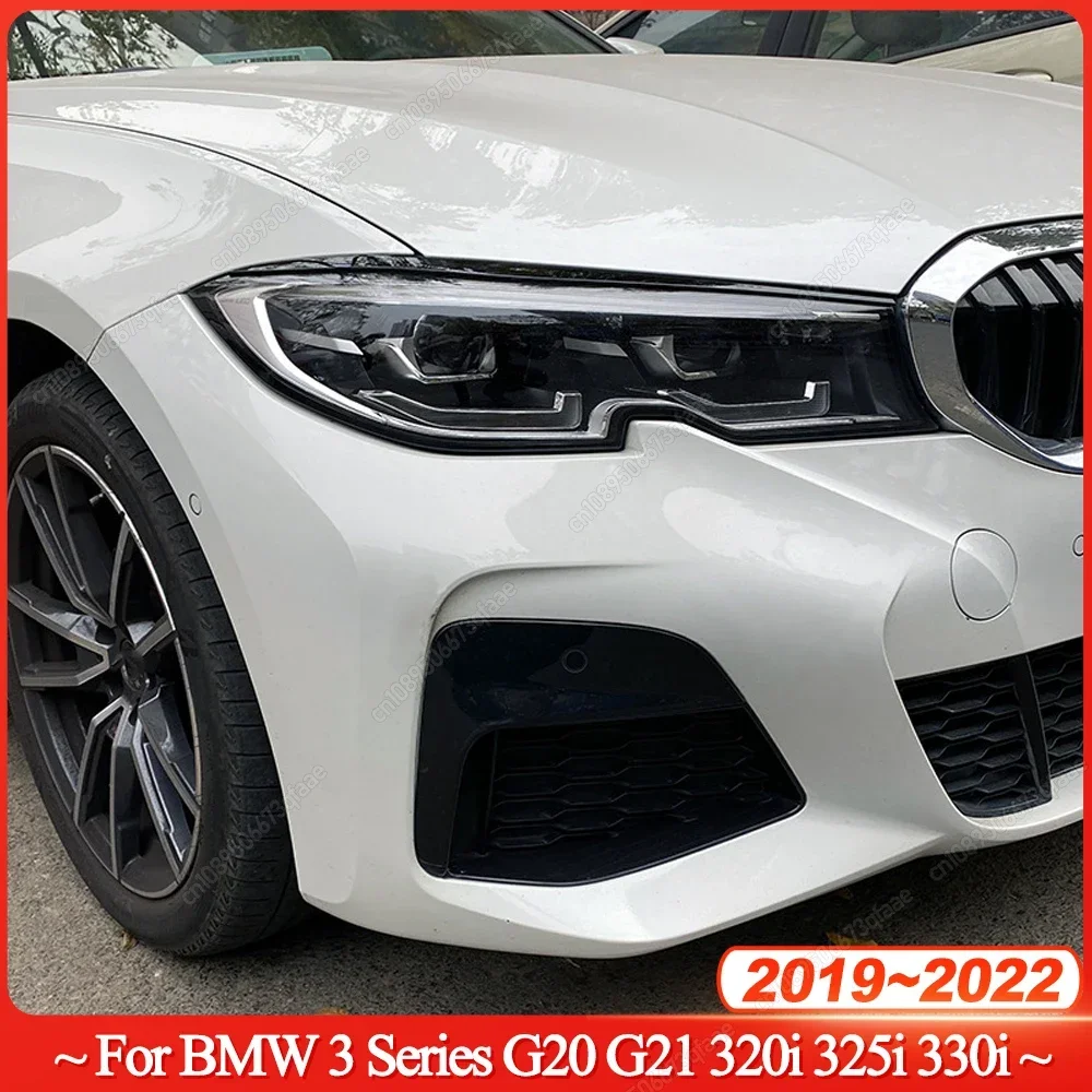 

Наклейки на передние фары для бровей и век автомобиля, накладка для BMW 3 серии G20 G21 320i 325i 330i 2019-2022, седан/туристические комплекты кузова