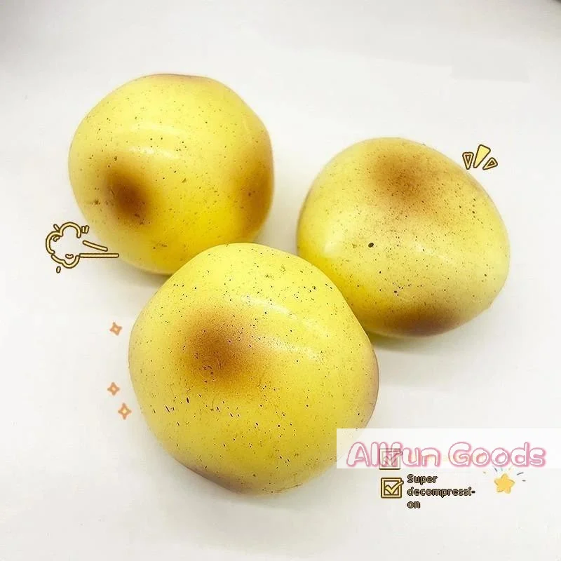 [TG835]Crunchy Squeeze Potato Stress Ball Sensory Toy Crispy Potato Squeeze Ball Handmade Round Blocks Filled For Adult