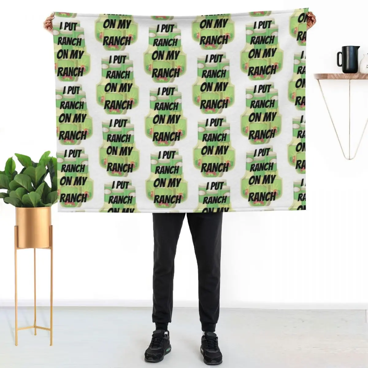 I put RANCH on my RANCH Throw Blanket anime Designers Beautifuls Luxury Designer Blankets For Sofas Sleeping Bag Blankets