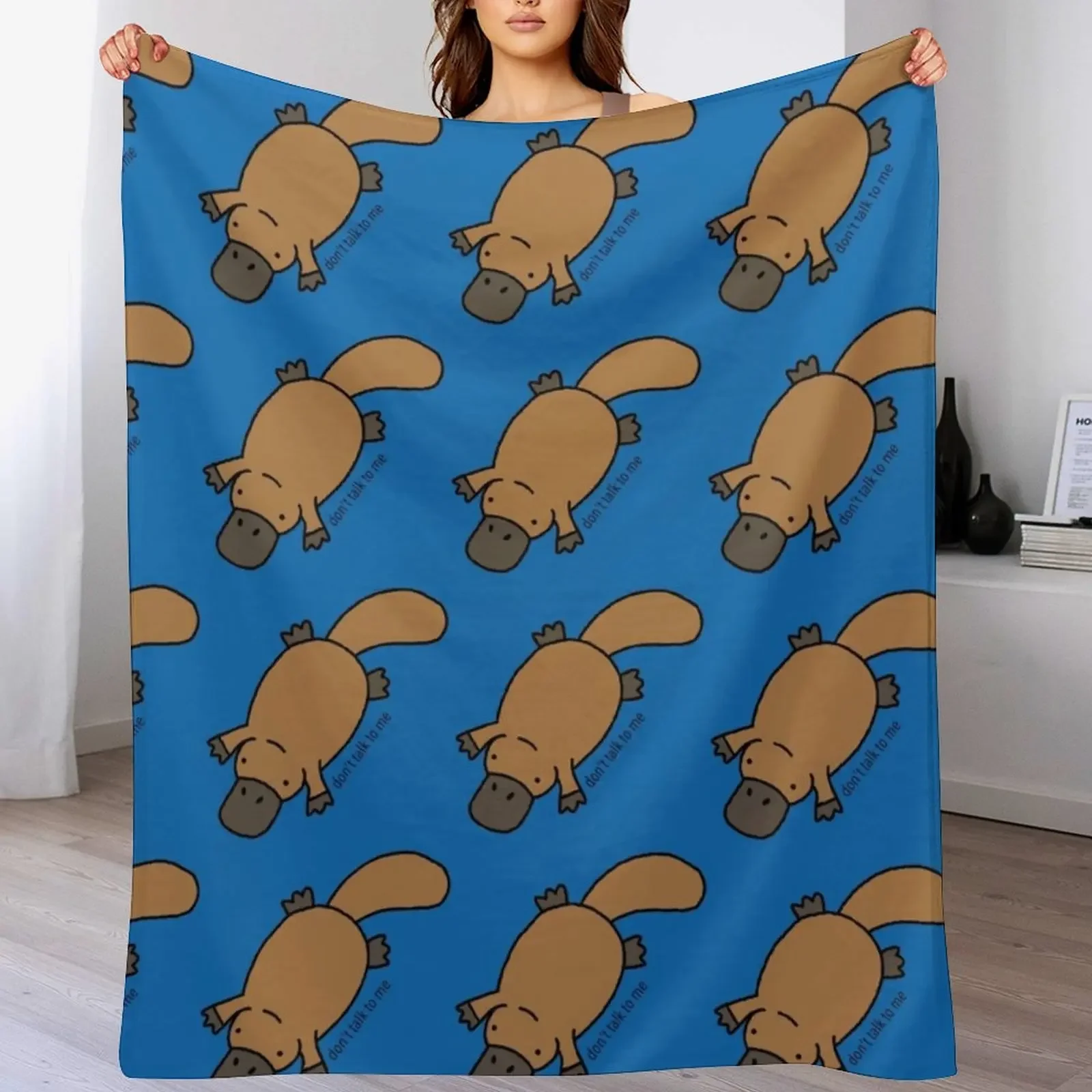 

Platypus don’t talk to me Throw Blanket Furry Sofa Sofa Throw For Sofa Thin Blankets