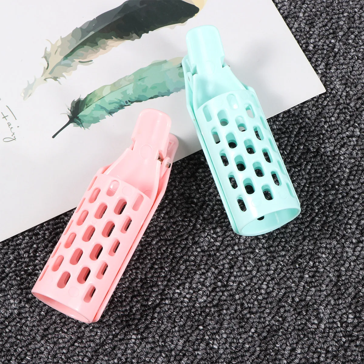 3Pcs Color Coordinated ABS Hair Rollers Easy Grip Curling Styling Tools for Natural Curls Salon Professional Hair Rollers