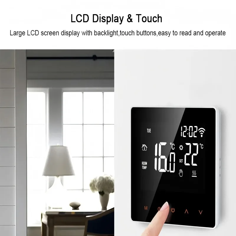 

Новый умный Wi-Fi термостат Tuya для электрического, водяного и газового отопления с дистанционным управлением температурой, совместимый с Alexa, Google Home