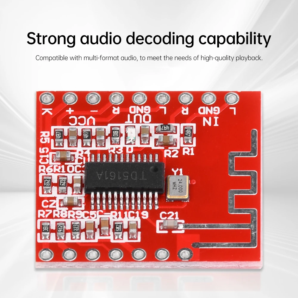 Mini DC 3V-5V Stereo Audio Module Bluetooth 5.1 Receiver Module With Audio Signal Input Function TD5161A