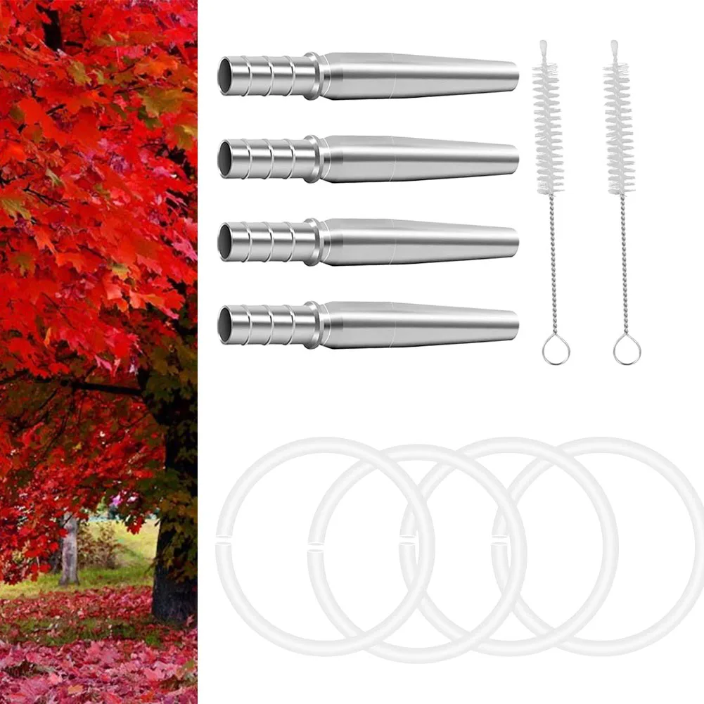10pcs Syrup Collection Kit Portable Tap 4 Tips + 4 Hooks + 4 Tubes + 2 Brushes Home Improvement Building Hardware Tapping Kit