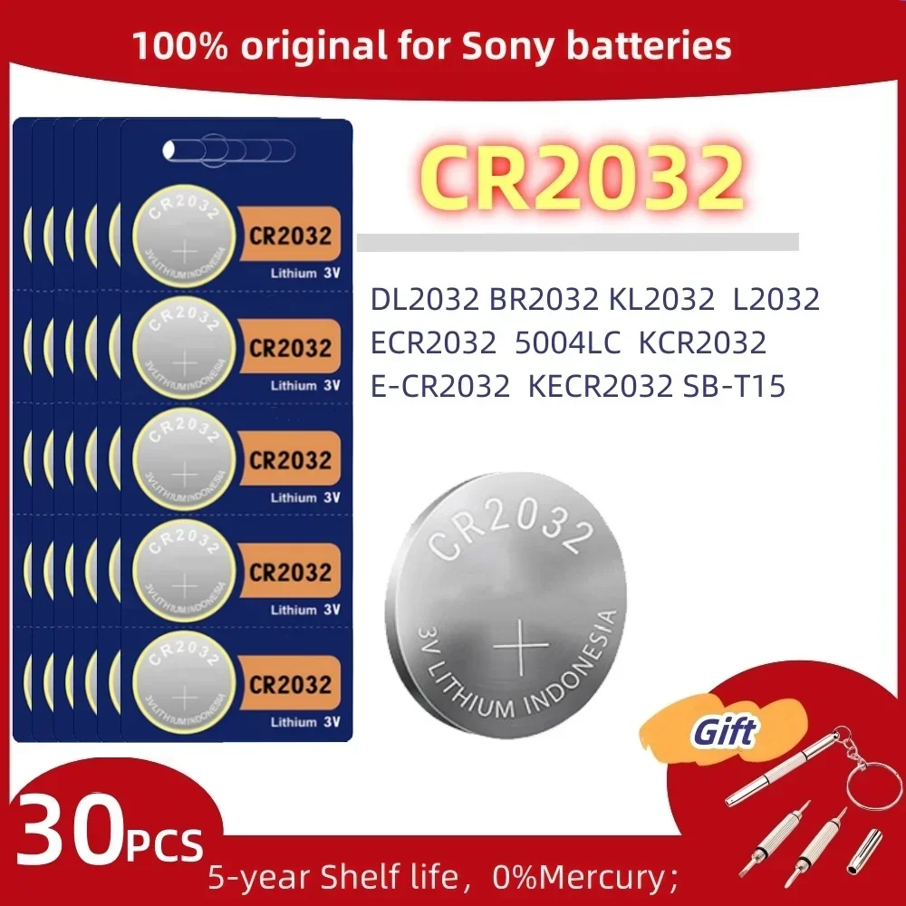 Original For Sony CR2032 Lithium Battery CR2025 CR2016 CR1632 Watch Toy Calculator Car Key Remote Control Button Coin Cells