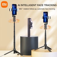 Xiaomi Extendable Selfie Stick Auto Face Tracking Tripod with Light 360 Degree Rotating Mobile Phone Head Outdoor Travel Selfie