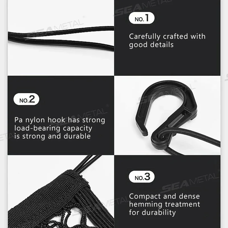 صندوق تخزين خوذة الدراجة النارية، شبكة الأمتعة، خطاف التثبيت، رف البضائع #5