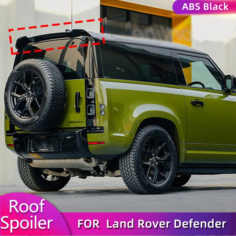 Gloss Black Rear Roof Spoiler for Land Rover Defender 2020-2022 Car Car Rear Trunk Roof Wing Spoiler Boot Lip Tail Wing ABS