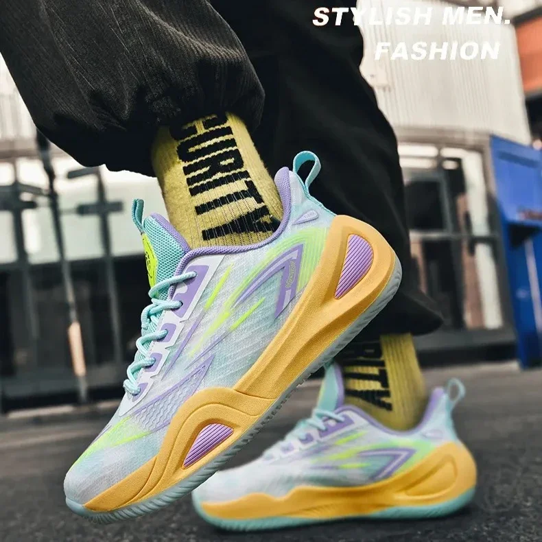 

2025 новые стильные баскетбольные кроссовки, дышащие, удобные, нескользящие тренировочные баскетбольные кроссовки, универсальная мужская обувь, мужские кроссовки