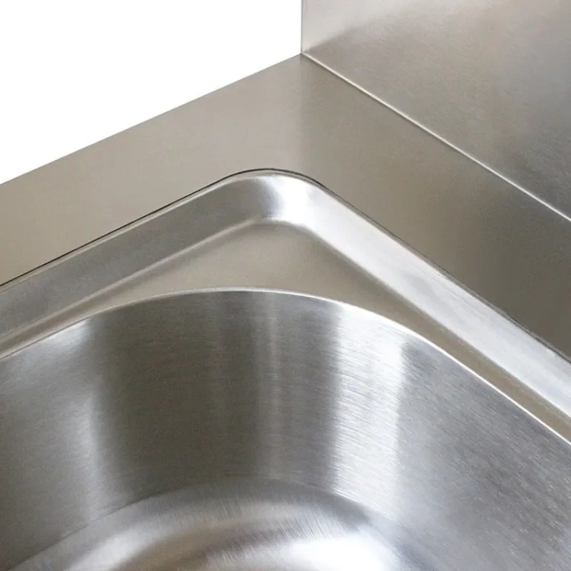 202 Stainless Steel Standalone Kitchen Sink Household Kitchen Dishwashing and Handwashing Station with Working Counter