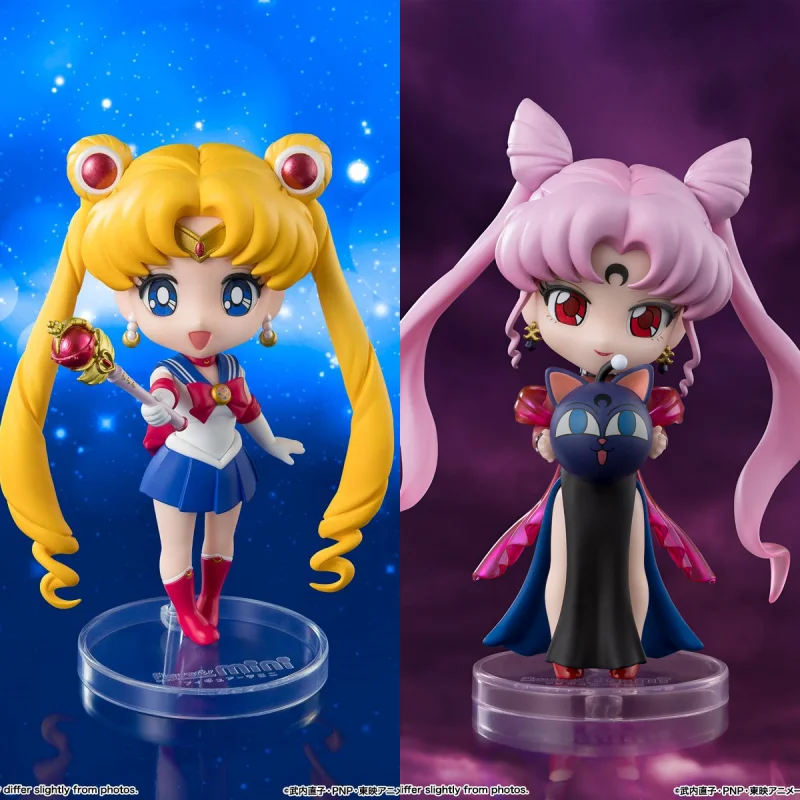 

Оригинальные фигурки Bandai Figuarts mini 9 см, серия Сейлор Мун Кристалл, Star Compact Edition, игрушки для детей, подарок, коллекционные модели, украшения