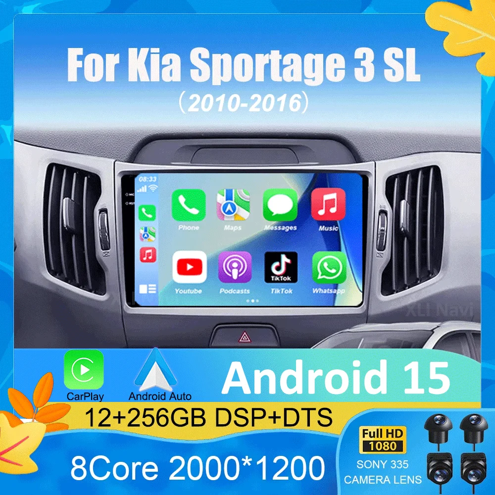 

Android 15 Car Radio For Kia Sportage 3 SL 2010 - 2016 Multimedia Video Player Navigation stereo GPS No 2din 2 din dvd