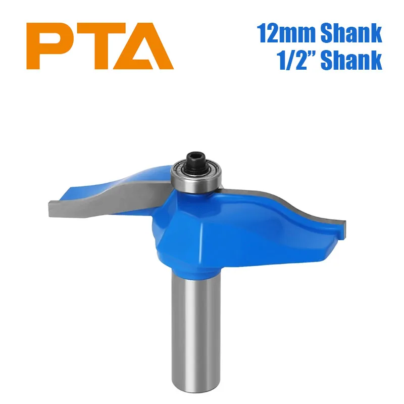 

12mm 1/2" shank Round Over Rail & Stile with Cove Panel Raiser 1Bit Router Bit Set Tenon Cutter for Woodworking Tools