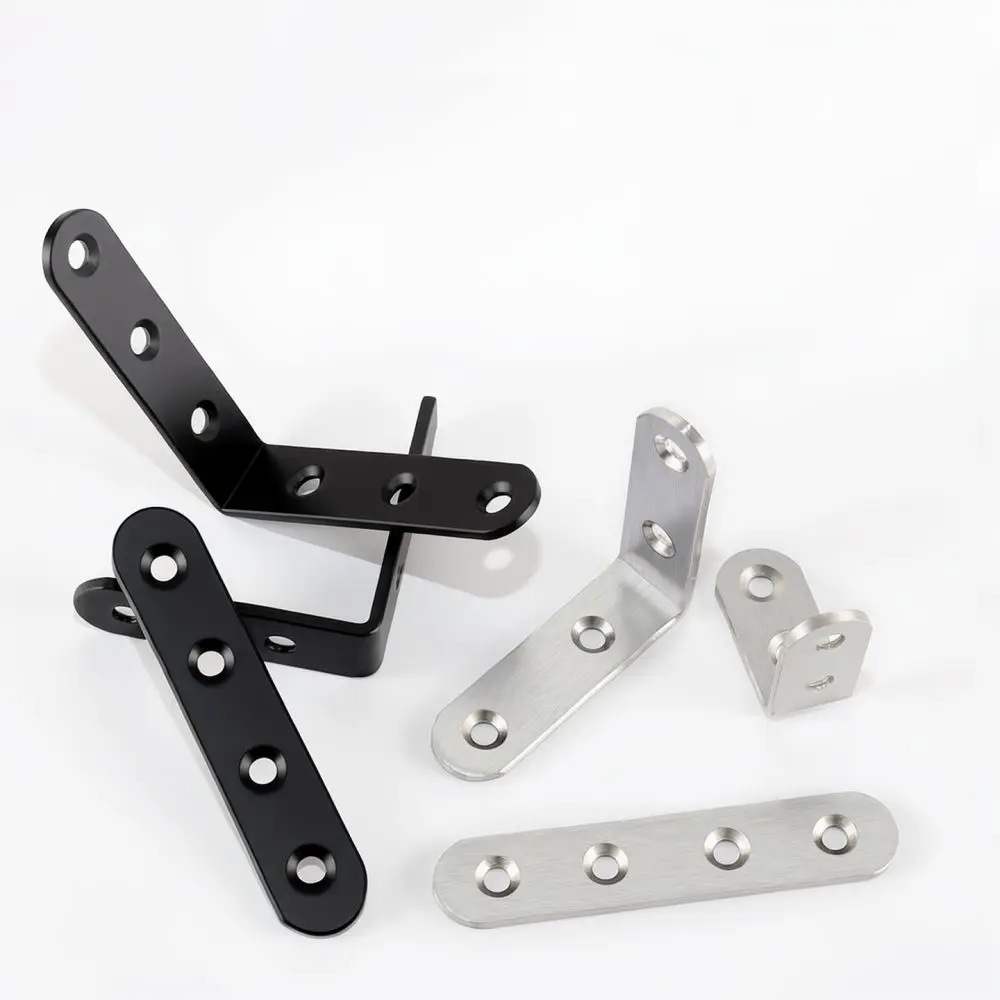 Stainless Steel L Bracket Furniture Corner Connector Heavy Duty Shelf Support Brace For Wood Joint Assembly Hardware