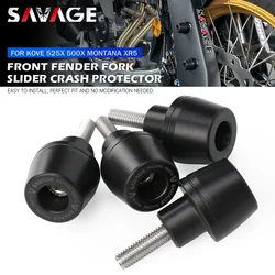 Front Fender Fork Crash Protector For KOVE 525X 500X 525 500 X Macbor Montana XR5 500 510 Motorcycle Mudguard Frame Slider Screw