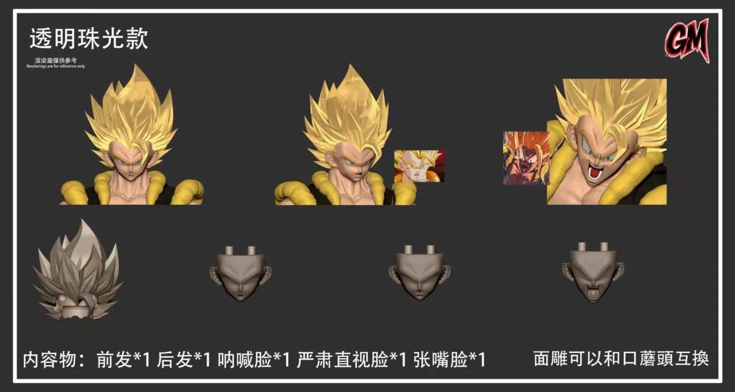 حزمة ملحقات Dragon Ball SHF Gogeta تتكيف مع: Mushroom Hanlin Play/Magic Pact المنقولة Gogeta