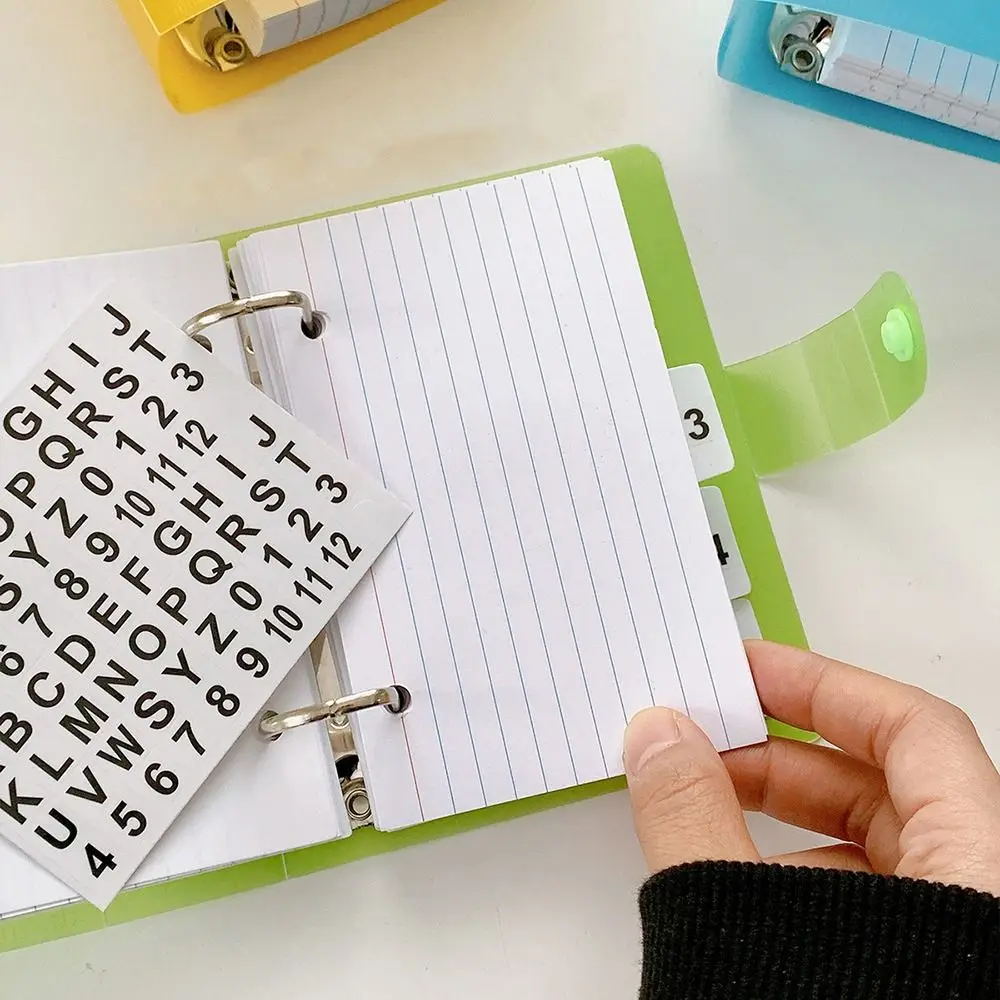 Criativo diy caderno de folhas soltas buraco duplo macaron cor bloco de notas linha horizontal diário planejador escola escritório
