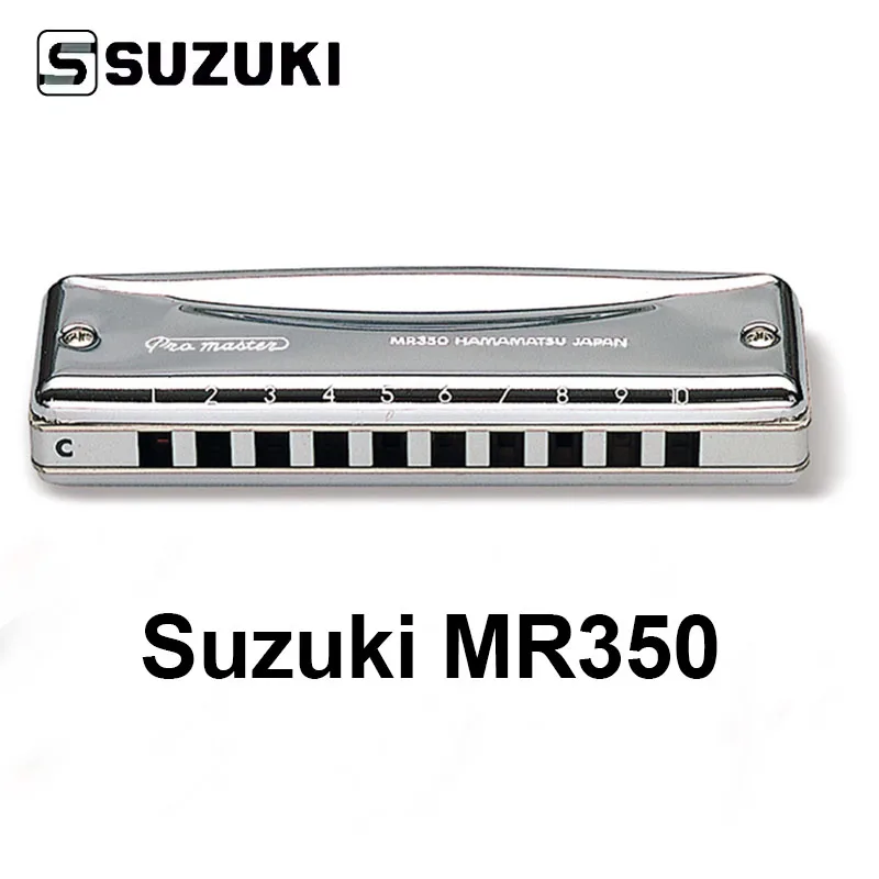 SUZUKI MR-350 Harmonica Pro Master Valved Diatonic Harmonica 10 Hole Blues Key of C