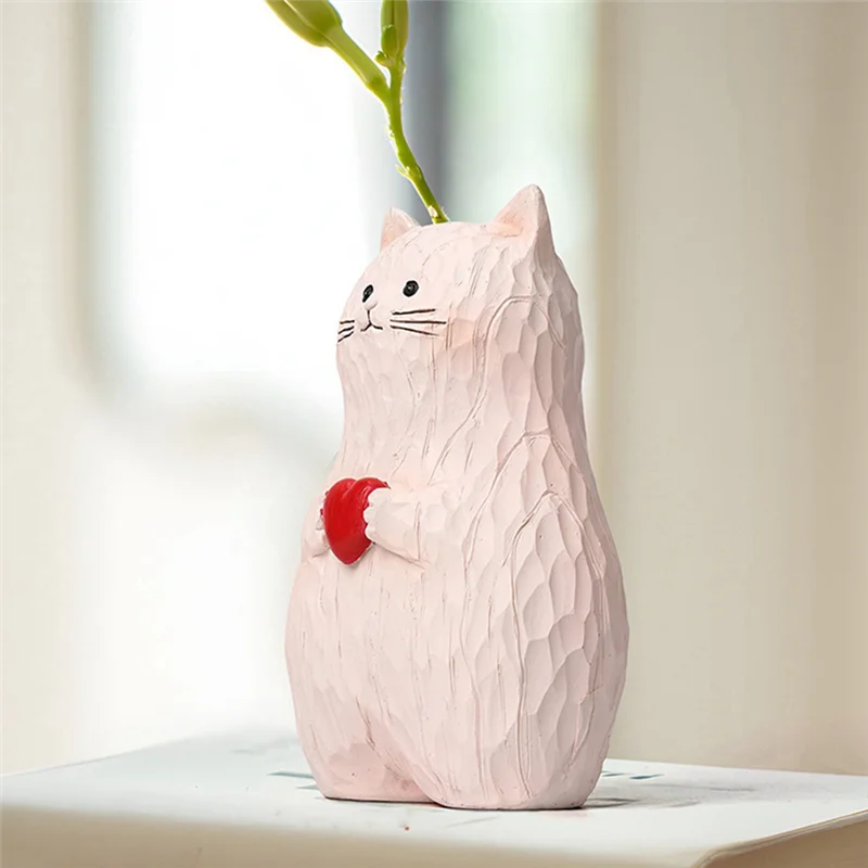 

Главная Бутылка Акценты Ваза Кошка Статуя Ручной Работы Ваза Цветочные Растения Полка Стол Милый Горшок Украшения Цветочный Декор