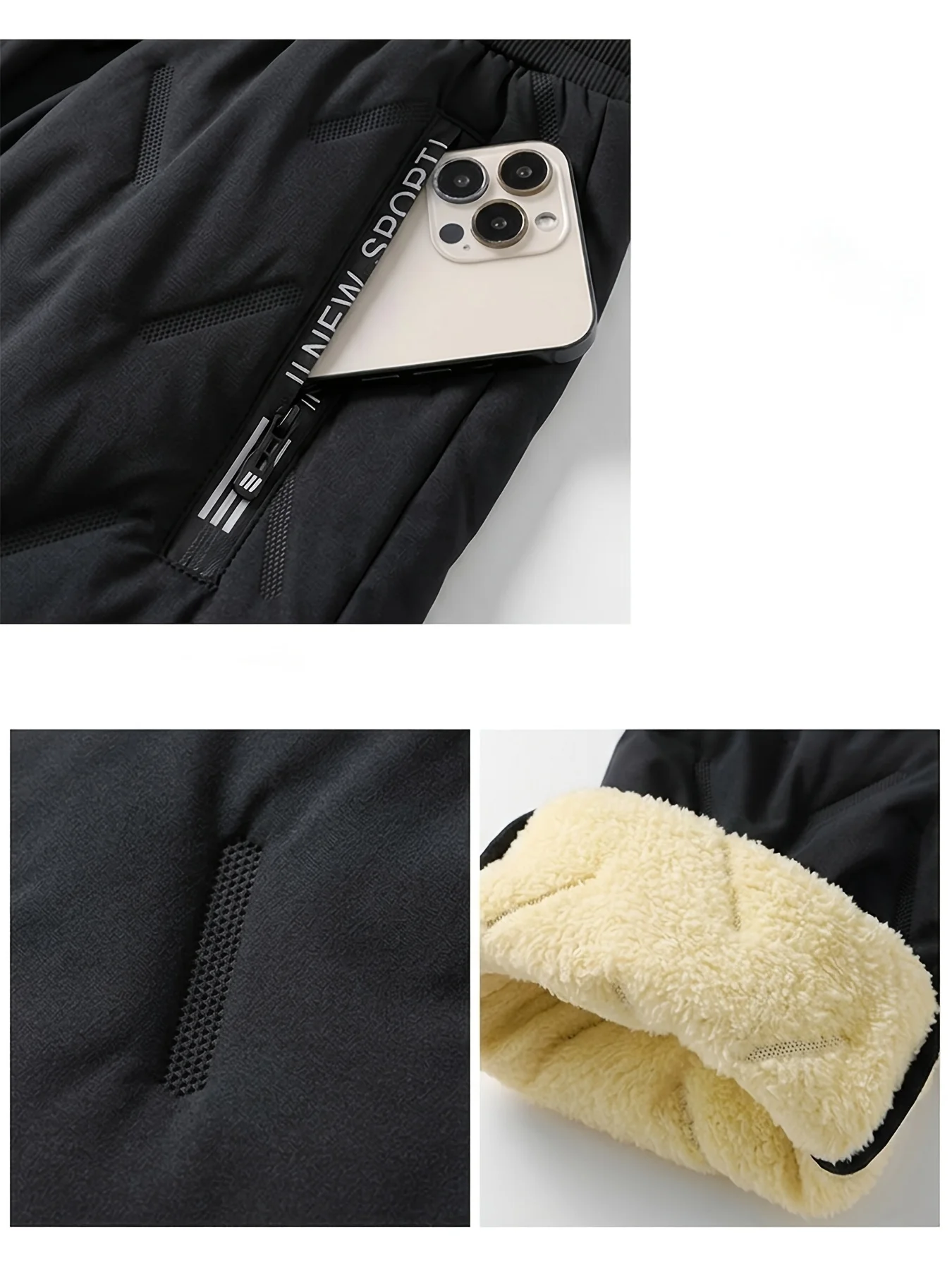 Winter-Baumwollhosen für Herren mit Samt, Sonderangebot für Herren, lockere Hosen für gemütliches Laufen, Ultraschall-Design, Kleidungsaktion – Detail 10