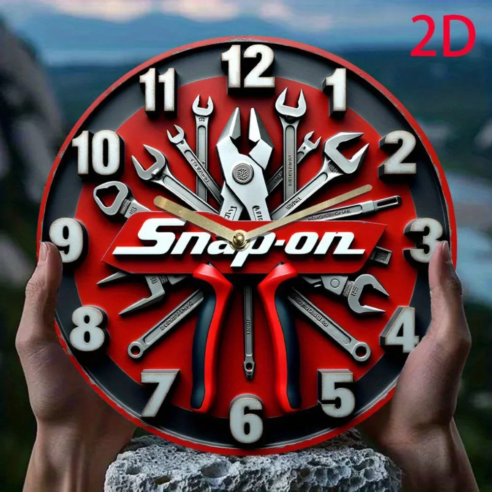 Vintage-Infused Wall Clock Shaped Iron Decor - Distressed Metal Painting with Ornate Details, Elevates Living, Dining & Bedroom