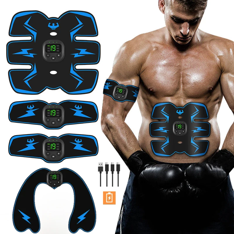 

USB Rechargable EMS Muscle Stimulator Electric Massage Therapy Pain Relief Weight Loss MeridianFull Body Massager Fitness