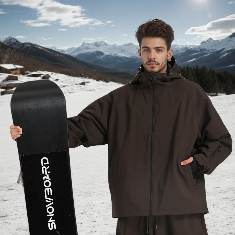 

2025 New Waterproof Windproof Ski Jackets Men Women Warm Breathable Snowboarding Coat Winter Sports Unisex Polyester Skiing Tops