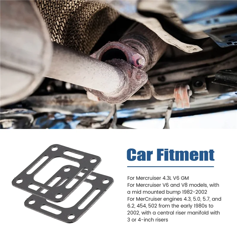 

H5-4Pcs Exhaust Elbow Gasket For Mercury Mercruiser Stern Drives 4.3 5.0 5.7 7.4 L 27-86372 27-863726 27-818832 27-87105