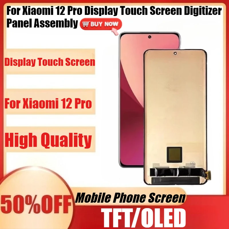 New TFT/OLED Lcd for Xiaomi 12 Pro Display Touch Screen Digitizer Panel Assembly For MI 12 Pro Lcd NO Frame