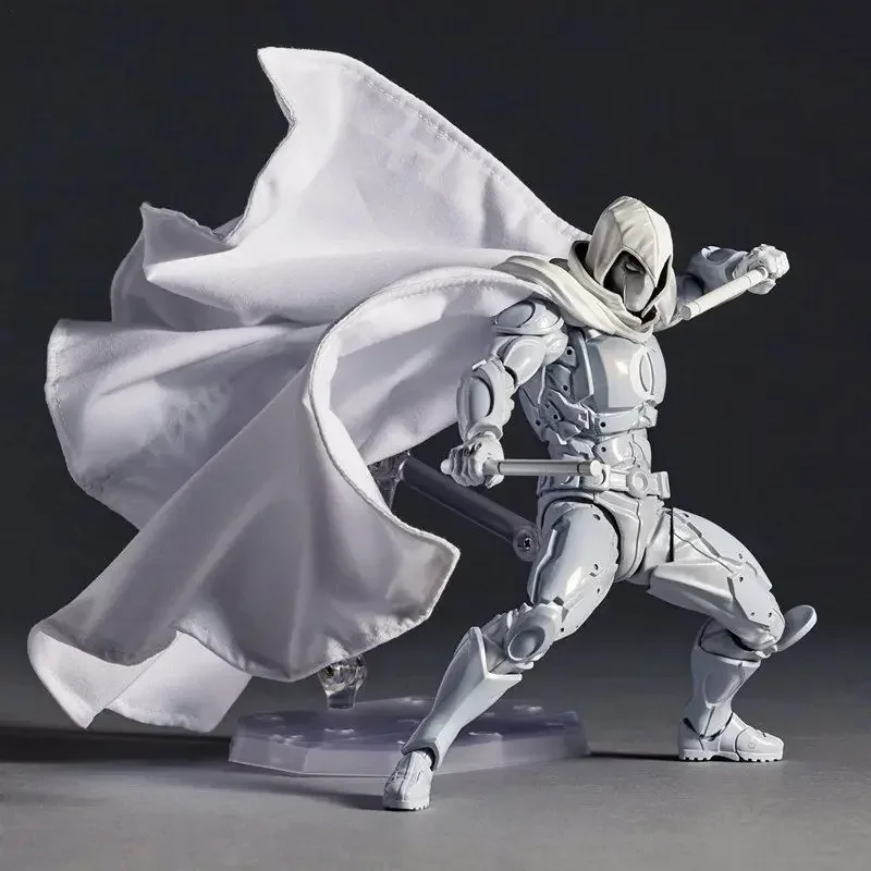 In Stock Moon Knight Figure Revoltech Amazing Yamaguchi Marc Spector Action Figurine Collection Ornament Model Toys Xmas Gifts